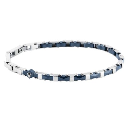Ανδρικό Βραχιόλι Maserati JM226ATZ84 Ceramic Silver Blue