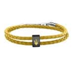 Ανδρικό Βραχιόλι Maserati Iconic JM226AVE45 Yellow Recycled Leather
