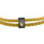 Ανδρικό Βραχιόλι Maserati Iconic JM226AVE45 Yellow Recycled Leather