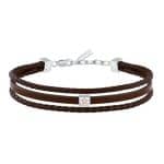 Ανδρικό Βραχιόλι Maserati Iconic JM525AVE33 Βrown Recycled Leather