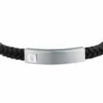 Ανδρικό Βραχιόλι Maserati Iconic JM525AVE34 Black Recycled Leather