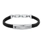Ανδρικό Βραχιόλι Maserati Iconic JM525AVE36 Black Recycled Leather