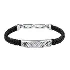 Ανδρικό Βραχιόλι Maserati Iconic JM525AVE36 Black Recycled Leather