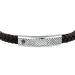 Ανδρικό Βραχιόλι Maserati Iconic JM525AVE36 Black Recycled Leather