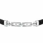 Ανδρικό Βραχιόλι Maserati Iconic JM525AVE36 Black Recycled Leather