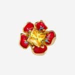Ατσάλινα Σκουλαρίκια Guess Floris Gold