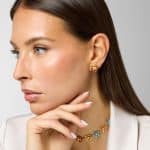 Ατσάλινα Σκουλαρίκια Guess Floris Gold