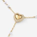 Ατσάλινο Κολιέ Guess Beloved Pearls Gold