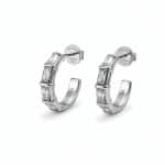 Ατσάλινα Σκουλαρίκια Guess Les Bagguettes Silver