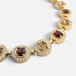 Βραχιόλι Peebls Chromatic Halo Burgundy Champagne Gold