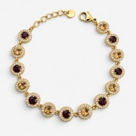Βραχιόλι Peebls Chromatic Halo Burgundy Champagne Gold