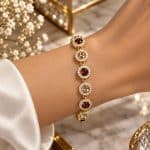 Βραχιόλι Peebls Chromatic Halo Burgundy Champagne Gold