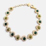 Βραχιόλι Peebls Chromatic Halo Emerald Lime Gold