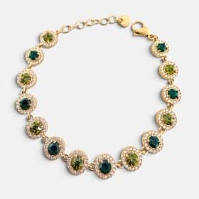 Βραχιόλι Peebls Chromatic Halo Emerald Lime Gold