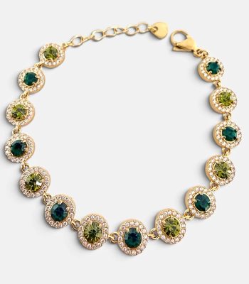 Βραχιόλι Peebls Chromatic Halo Emerald Lime Gold