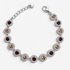 Βραχιόλι Peebls Chromatic Halo Burgundy Champagne Silver