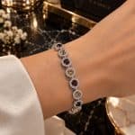 Βραχιόλι Peebls Chromatic Halo Burgundy Champagne Silver