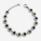 Βραχιόλι Peebls Chromatic Halo Emerald Lime Silver