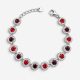 Βραχιόλι Peebls Chromatic Halo Ruby Burgundy Silver