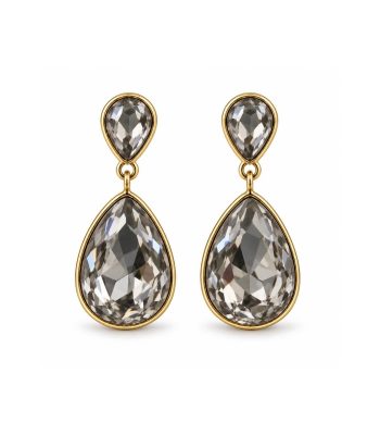 Σκουλαρίκια Peebls Crystal Cascade Silver Grey Gold