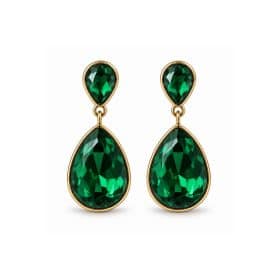 Σκουλαρίκια Peebls Cascade Emerald Green Gold