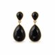 Σκουλαρίκια Peebls Crystal Cascade Jet Black Gold