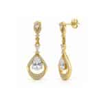 Σκουλαρίκια Peebls Crystal Grandeur Clear Gold