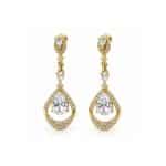 Σκουλαρίκια Peebls Crystal Grandeur Clear Gold