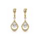 Σκουλαρίκια Peebls Crystal Grandeur Clear Gold