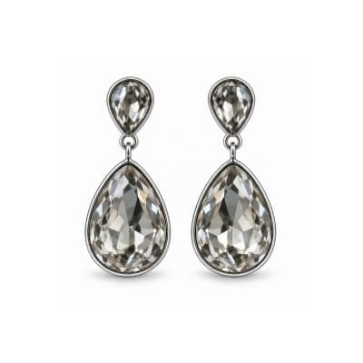 Σκουλαρίκια Peebls Crystal Cascade Clear Silver