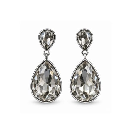 Σκουλαρίκια Peebls Crystal Cascade Clear Silver