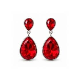 Σκουλαρίκια Peebls Crystal Cascade Ruby Red Silver
