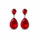 Σκουλαρίκια Peebls Crystal Cascade Ruby Red Silver