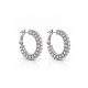 Σκουλαρίκια Peebls Crystal Orbit Clear Silver Hoop