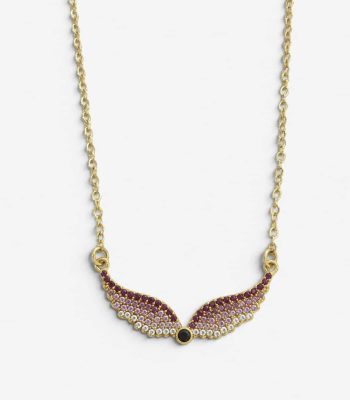 Κολιέ Peebls Mystic Amethyst Wings Gold