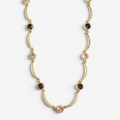 Κολιέ Peebls Amber Blush Arc Gold