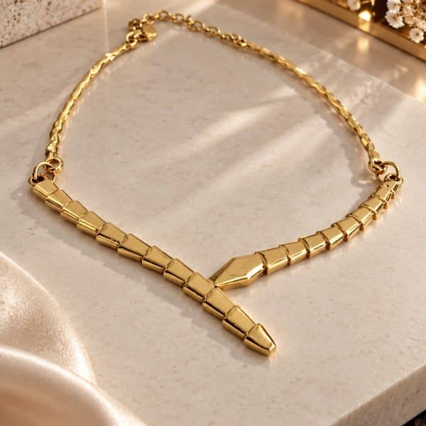 Κολιέ Peebls Golden Serpent Y Choker