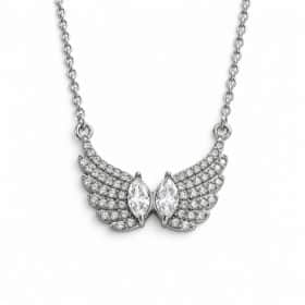 Κολιέ Peebls Twin Light Angel Wings Silver