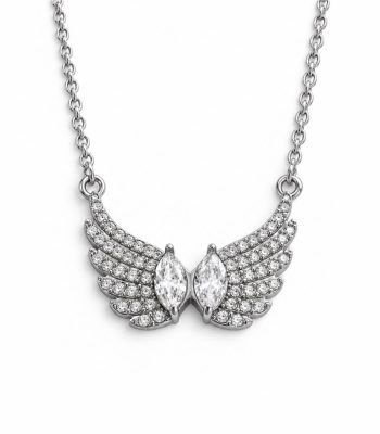 Κολιέ Peebls Twin Light Angel Wings Silver
