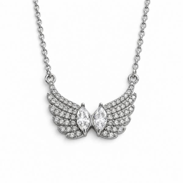 Κολιέ Peebls Twin Light Angel Wings Silver