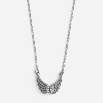 Κολιέ Peebls Twin Light Angel Wings Silver