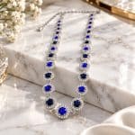 Κολιέ Peebls Chromatic Halo Ocean Blue Silver