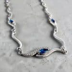 Κολιέ Peebls Radiant Wave Ocean Blue Silver