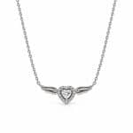 Κολιέ Peebls Guardian Heart Wings Silver