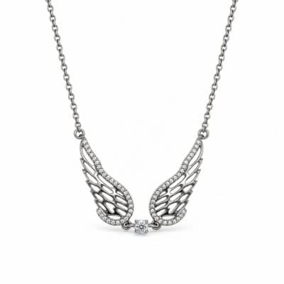 Κολιέ Peebls Angelic Radiance Wings Silver