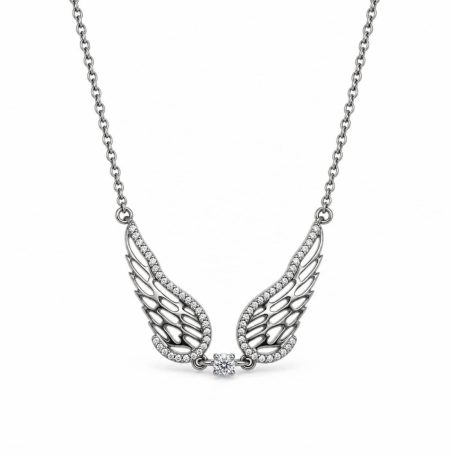 Κολιέ Peebls Angelic Radiance Wings Silver
