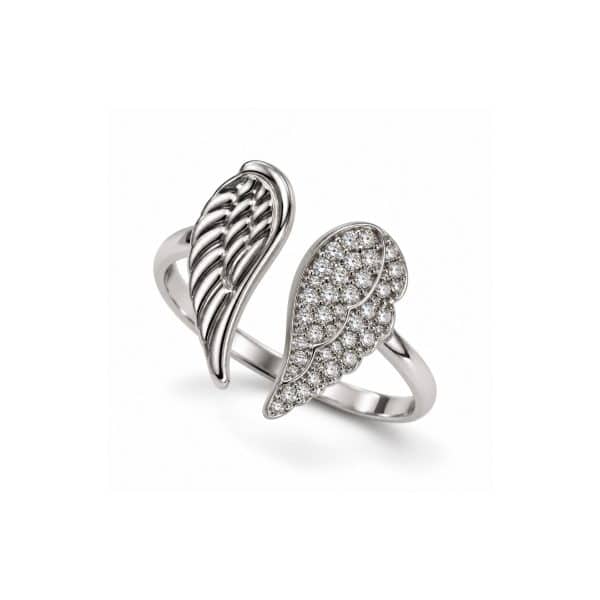 Ατσάλινο Δαχτυλίδι Peebls Celestial Wings Silver