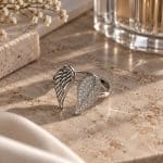 Ατσάλινο Δαχτυλίδι Peebls Celestial Wings Silver