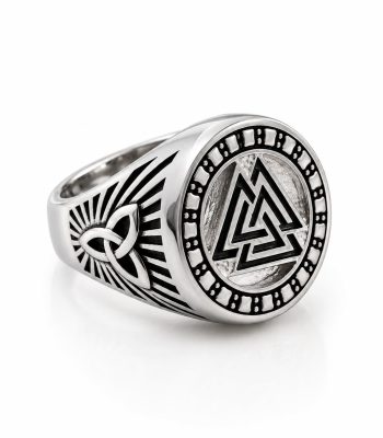 Ανδρικό Ατσάλινο Δαχτυλίδι Valknut Legacy Silver