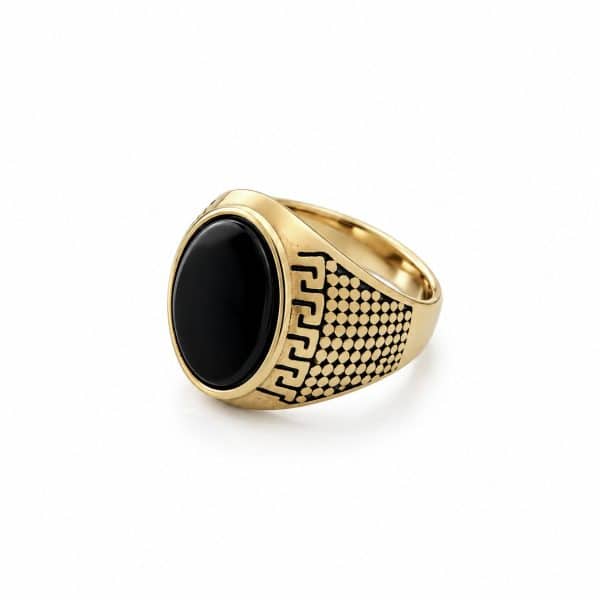 Ανδρικό Ατσάλινο Δαχτυλίδι Midas Black Gold